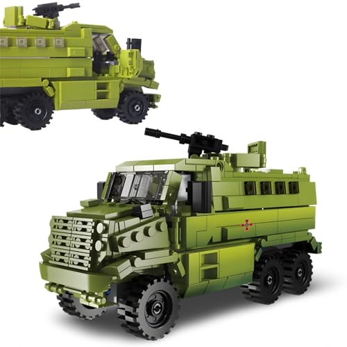 Ebortsin Technik Militär Panzer Klemmbausteine Set, 481 Teile Panzerfahrzeug Militärtransporter LKW Bausteine Spielzeug, Geschenk für Militärbegeisterte, Kompatibel mit L*** Ebortsin Technik Militär Panzer Klemmbausteine Set, 481 Teile Panzerfahrzeug Militärtransporter LKW Bausteine Spielzeug, Geschenk für Militärbegeisterte, Kompatibel mit L*** von Ebortsin