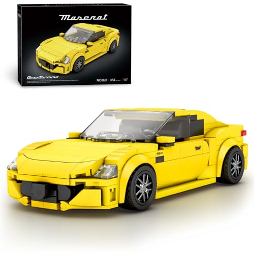 Ebortsin Technik Rennwagen Bausteine Modellauto für Masarati, 384 Teile Speed Champions Rennwagen Klemmbausteine Spielzeug, Geschenk für Erwachsene und Kinder, Kompatibel mit L*** von Ebortsin