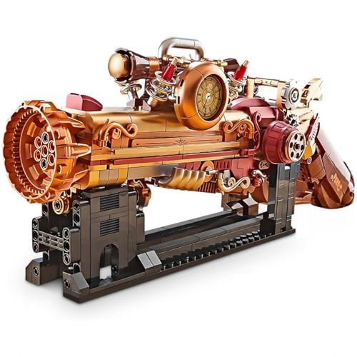 Ideas Steampunk Mechanisches Waffen Bausteine Set, Mechanisches Waffen Klemmbausteine mit Display Sockel, 899 Teile Klassisches Waffenmodell Bausteine, Geschenk für Erwachsene und Jugendliche Ideas Steampunk Mechanisches Waffen Bausteine Set, Mechanisches Waffen Klemmbausteine mit Display Sockel, 899 Teile Klassisches Waffenmodell Bausteine, Geschenk für Erwachsene und Jugendliche von Ebortsin