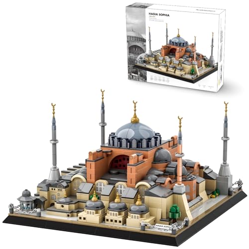 Ideas Weltberühmtes Architektur Bausteine Kits, Hagia Sophia Architecture Klemmbausteine Set, Kreatives Dekor Geschenk für Erwachsene und Architektur Begeisterte, 1436 Teile von Ebortsin