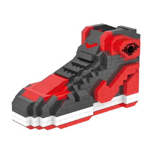 MOC Basketball Sneaker Bausteine Set, Mini Mikro Klemmbausteine Sneaker Spielzeug, Geschenk für Erwachsene und Kinder, 501 Teile von Ebortsin