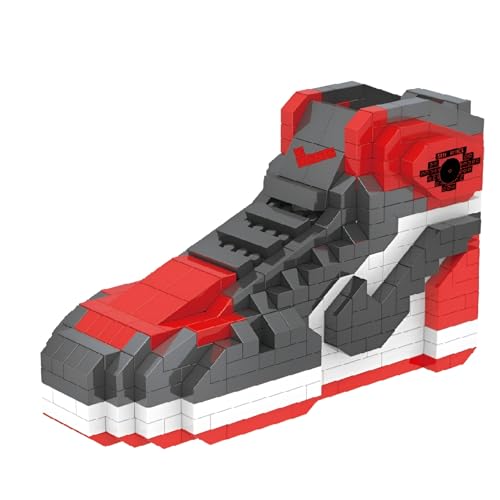 MOC Basketball Sneaker Bausteine Set, Mini Mikro Klemmbausteine Sneaker Spielzeug, Geschenk für Erwachsene und Kinder, 504 Teile von Ebortsin