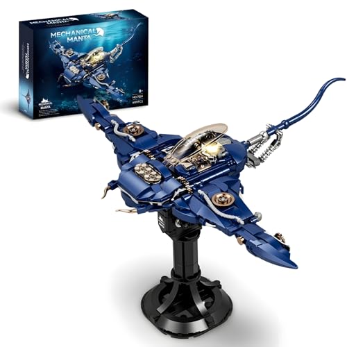 Meerestiere Bausteine mit Ständer, 689 Stück Manta Rochen Tiere Baustein Spielzeug, STEM Tier Bausteine Geschenk für Meeresleben Liebhaber und Erwachsene Kinder, Kompatibel mit L*** Meerestiere Bausteine mit Ständer, 689 Stück Manta Rochen Tiere Baustein Spielzeug, STEM Tier Bausteine Geschenk für Meeresleben Liebhaber und Erwachsene Kinder, Kompatibel mit L*** von Ebortsin