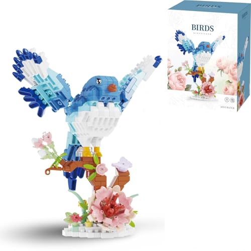 Mini Elster Vogel Bausteine Set, Micro Blumen und Elster Baustein Modell, Mini Vogel Klemmbausteine Bausatz, Geschenktüten Party Geschenk für Erwachsene und Kinder, 562 Teile Mini Elster Vogel Bausteine Set, Micro Blumen und Elster Baustein Modell, Mini Vogel Klemmbausteine Bausatz, Geschenktüten Party Geschenk für Erwachsene und Kinder, 562 Teile von Ebortsin