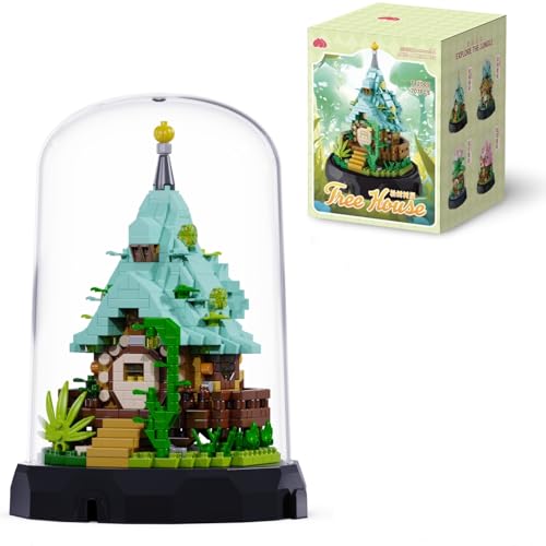 Pflanzen Bonsai Bausteine Set mit Schutzhülle, Mini Micro Baumhaus Bonsai Bausteine, Baumhaus Mikro Baustein Botanisch Sammlungs, Geschenk für Erwachsene und Kinder, 707 Teile Pflanzen Bonsai Bausteine Set mit Schutzhülle, Mini Micro Baumhaus Bonsai Bausteine, Baumhaus Mikro Baustein Botanisch Sammlungs, Geschenk für Erwachsene und Kinder, 707 Teile von Ebortsin
