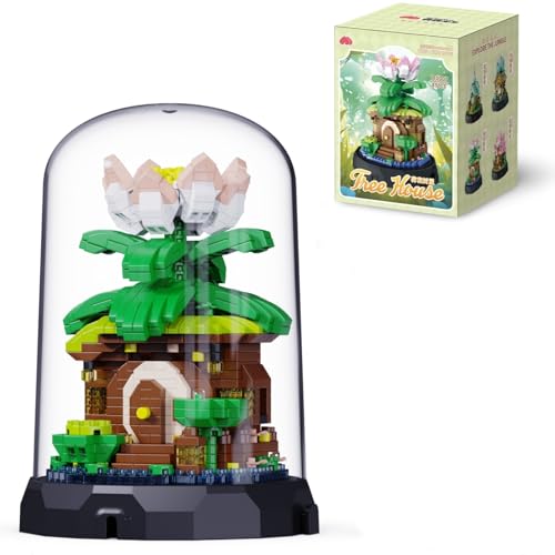 Pflanzen Bonsai Bausteine Set mit Schutzhülle, Mini Micro Lotus Baumhaus Bausteine, Baumhaus Mikro Baustein Botanisch Sammlungs, Geschenk für Erwachsene und Kinder, 851 Teile Pflanzen Bonsai Bausteine Set mit Schutzhülle, Mini Micro Lotus Baumhaus Bausteine, Baumhaus Mikro Baustein Botanisch Sammlungs, Geschenk für Erwachsene und Kinder, 851 Teile von Ebortsin
