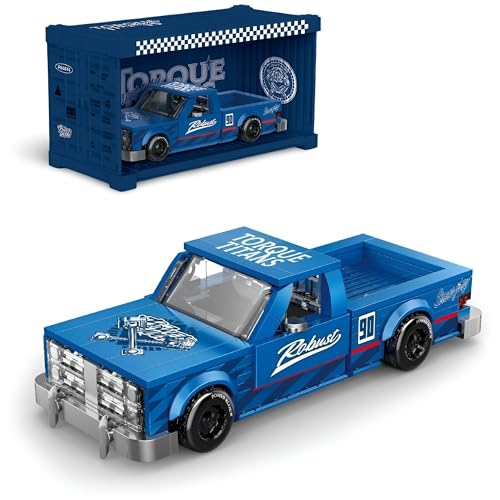 Pickup Truck Bausteine Bausatz – 392 Teile Amerikanisch Pickup Truck Modellauto Bausteine Set mit Behälter Displaybox, Sammler Geschenk für Erwachsene und Kinder, Kompatibel mit L*** Pickup Truck Bausteine Bausatz – 392 Teile Amerikanisch Pickup Truck Modellauto Bausteine Set mit Behälter Displaybox, Sammler Geschenk für Erwachsene und Kinder, Kompatibel mit L*** von Ebortsin