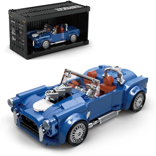 Technik Sportwagen Bausteine für Foud, 317 Teile Cobra Speed Champions Rennwagen Klemmbausteine mit Display Box, Geschenk für Erwachsene Autoliebhaber Technik Sportwagen Bausteine für Foud, 317 Teile Cobra Speed Champions Rennwagen Klemmbausteine mit Display Box, Geschenk für Erwachsene Autoliebhaber von Ebortsin