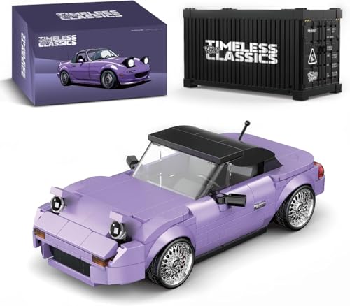 Technik Sportwagen Bausteine für Mazida, 370 Teile Speed Champions Rennwagen Bausteine Spielzeug mit Display Box, Geschenk für Erwachsene Autoliebhaber, Kompatibel mit L*** von Ebortsin