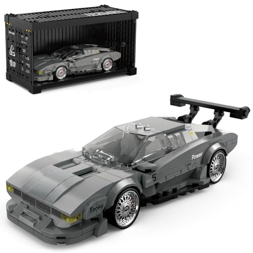 Technik Sportwagen Bausteine für BMW M1, 368 Teile Speed Champions Rennwagen Klemmbausteine mit Display Box, Geschenk für Erwachsene Autoliebhaber, Kompatibel mit L*** von Ebortsin