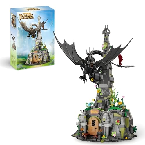 Technik Film Drache Bausteine Set, 998+ Teile STEM Drache Bausteine with Schloss Bausatz, Night Dragons Modell Spielzeug Geschenk für Filmfans und Erwachsene und Kinder Technik Film Drache Bausteine Set, 998+ Teile STEM Drache Bausteine with Schloss Bausatz, Night Dragons Modell Spielzeug Geschenk für Filmfans und Erwachsene und Kinder von Ebortsin