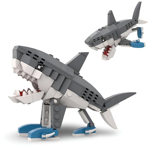 Technik Hai Bausteine Spielzeug, 158 Teile Meerestier Bausteine Modell, Kreative Hai Klemmbausteine Spielset, Geschenkidee für Erwachsene und Kinder Technik Hai Bausteine Spielzeug, 158 Teile Meerestier Bausteine Modell, Kreative Hai Klemmbausteine Spielset, Geschenkidee für Erwachsene und Kinder von Ebortsin