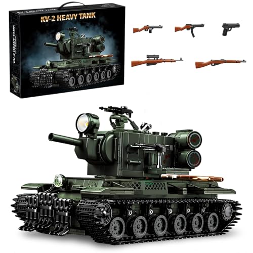 Technik KV-2 Schwerer Panzer Bausteine für Erwachsene, WW2 Militär KV-2 Klemmbausteine Set, Militär Panzer Bausteine Bausatz, Geschenke für Militärbegeisterte und Jungen, 2235 Teile Technik KV-2 Schwerer Panzer Bausteine für Erwachsene, WW2 Militär KV-2 Klemmbausteine Set, Militär Panzer Bausteine Bausatz, Geschenke für Militärbegeisterte und Jungen, 2235 Teile von Ebortsin