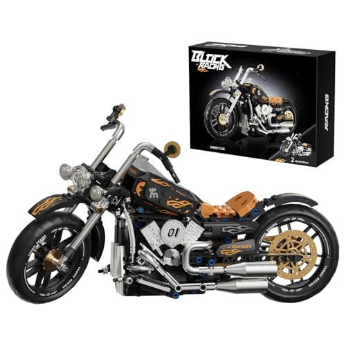 Technik Retro Motorrad Bausteine, 445 Teile HaLei DIY Motorrad Klemmbausteine Kits, MOC Supermotorrad Modell, Kompatibel mit Mainstream Marken, Geschenk für Erwachsene und Kinder Technik Retro Motorrad Bausteine, 445 Teile HaLei DIY Motorrad Klemmbausteine Kits, MOC Supermotorrad Modell, Kompatibel mit Mainstream Marken, Geschenk für Erwachsene und Kinder von Ebortsin
