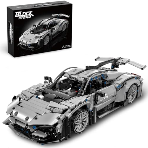Technik Sportwagen Bausteine Set für AMG, 1:14 Rennwagen Bausteine Spielzeug Modell, 1164 Teile Sportwagen Klemmbausteine Kits, Geschenk für Erwachsene und Rennwagen Fans von Ebortsin