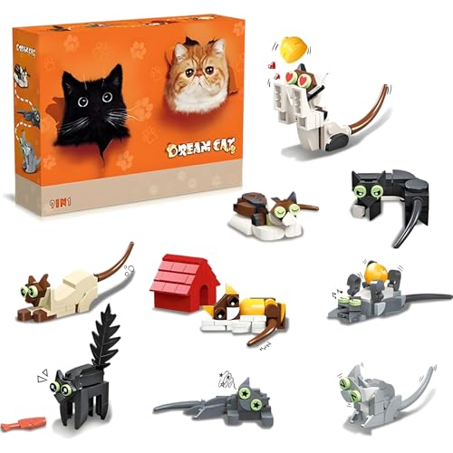 Tier Spielzeug Katzen 9 Packungen Party Favors für Kinder, Tiere Bausteine Sets, Ideal Baukasten Spielzeug, Geschenke für Weihnachten Geburtstag, 443 PCS Tier Spielzeug Katzen 9 Packungen Party Favors für Kinder, Tiere Bausteine Sets, Ideal Baukasten Spielzeug, Geschenke für Weihnachten Geburtstag, 443 PCS von Ebortsin