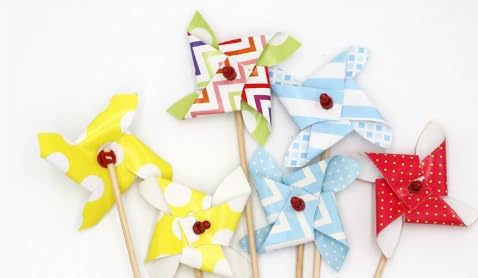 24 Stück Windmühlen Tortenaufleger für kreative Kuchendekoration - Bunte Muffin Deko für Geburtstage, Hochzeiten, Valentinstag und andere Feiern - Spaßige Windräder für DIY Torten von EceoThsy
