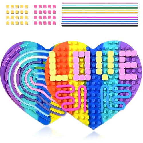 Echehi Doppelseitiges Sensorik Spielzeug aus Silikon, Geeignet für Kinder und Erwachsene zur Linderung von Stress, Angstzuständen und ADHS. Herz Echehi Doppelseitiges Sensorik Spielzeug aus Silikon, Geeignet für Kinder und Erwachsene zur Linderung von Stress, Angstzuständen und ADHS. Herz von Echehi