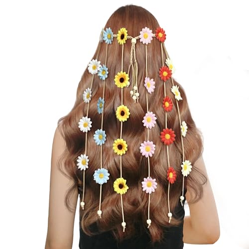 Echehi Sonnenblumen Haarschmuck, Bunte Sonnenblumen Haarreif, Floral Hippie Accessoires, Blumenkranz Haare Für Fasching, Karneval, Hochzeit Echehi Sonnenblumen Haarschmuck, Bunte Sonnenblumen Haarreif, Floral Hippie Accessoires, Blumenkranz Haare Für Fasching, Karneval, Hochzeit von Echehi