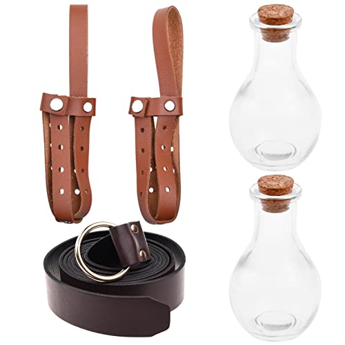 Eco-Fused Kugelförmige Zaubertrank Klarglasflasche - Cosplay, Zauberer, Hexe Kostüm Zubehör - mit einem Korken Stopper, Kunstleder Ärmel Halter, Gürtelschlaufe Eco-Fused Kugelförmige Zaubertrank Klarglasflasche - Cosplay, Zauberer, Hexe Kostüm Zubehör - mit einem Korken Stopper, Kunstleder Ärmel Halter, Gürtelschlaufe von Eco-Fused