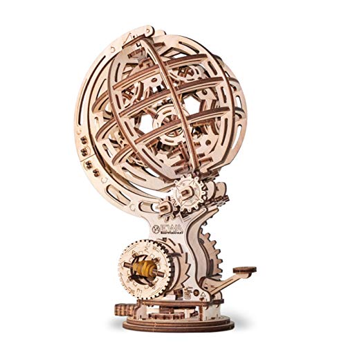 Eco Wood Art Kinetischer Globus 3D-Puzzles, Braun von EWA Eco-Wood-Art