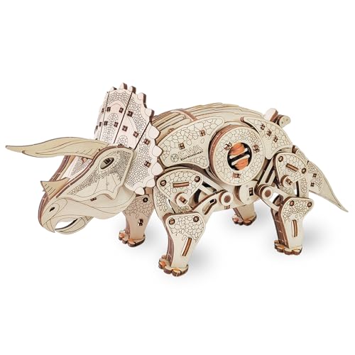 EWA EcoWoodArt 3D Holzpuzzle für Jugendliche und Erwachsene - Mechanisches Dinosaurier-Triceratops-Modell - DIY-Bausatz, Selbstmontage, kein Kleber erforderlich EWA EcoWoodArt 3D Holzpuzzle für Jugendliche und Erwachsene - Mechanisches Dinosaurier-Triceratops-Modell - DIY-Bausatz, Selbstmontage, kein Kleber erforderlich von EWA Eco-Wood-Art