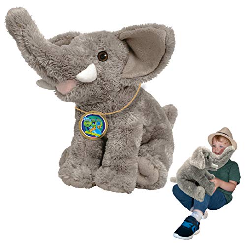 EcoBuddiez - Elefant von Deluxebase. Großes 30cm weiches Plüschtier aus recycelten Plastikflaschen. Umweltfreundliches kuscheliges Geschenk für Kinder und süß Stofftier für Kleinkinder. von EcoBuddiez