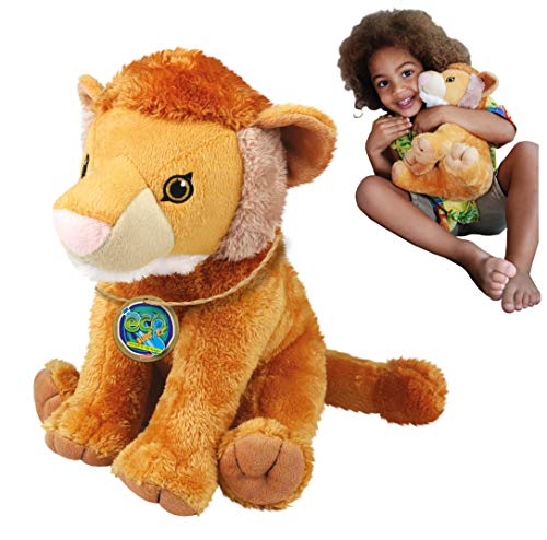 EcoBuddiez - Löwe von Deluxebase. Großes 30cm weiches Plüschtier aus recycelten Plastikflaschen. Umweltfreundliches kuscheliges Geschenk für Kinder und süß Stofftier für Kleinkinder. von EcoBuddiez