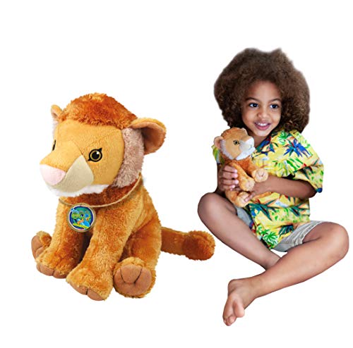 EcoBuddiez - Löwe von Deluxebase. Mittelgroß 20cm weiches Plüschtier aus recycelten Plastikflaschen. Umweltfreundliches kuscheliges Geschenk für Kinder und süß Stofftier für Kleinkinder. von EcoBuddiez