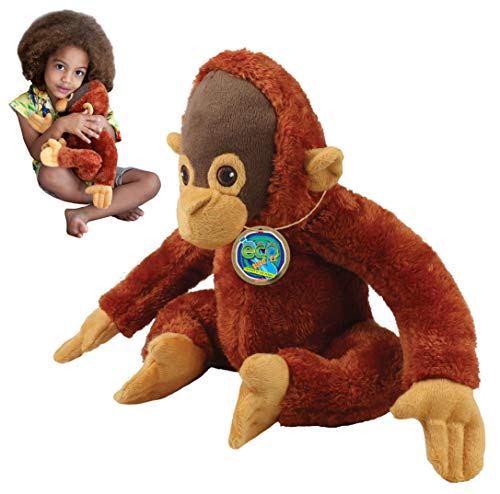 EcoBuddiez - Orang-Utan von Deluxebase. Großes 30cm weiches Plüschtier aus recycelten Plastikflaschen. Umweltfreundliches kuscheliges Geschenk für Kinder und süß Stofftier für Kleinkinder. EcoBuddiez - Orang-Utan von Deluxebase. Großes 30cm weiches Plüschtier aus recycelten Plastikflaschen. Umweltfreundliches kuscheliges Geschenk für Kinder und süß Stofftier für Kleinkinder. von EcoBuddiez
