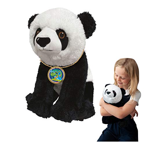 EcoBuddiez - Panda von Deluxebase. Großes 30cm weiches Plüschtier aus recycelten Plastikflaschen. Umweltfreundliches kuscheliges Geschenk für Kinder und süß Stofftier für Kleinkinder. von EcoBuddiez