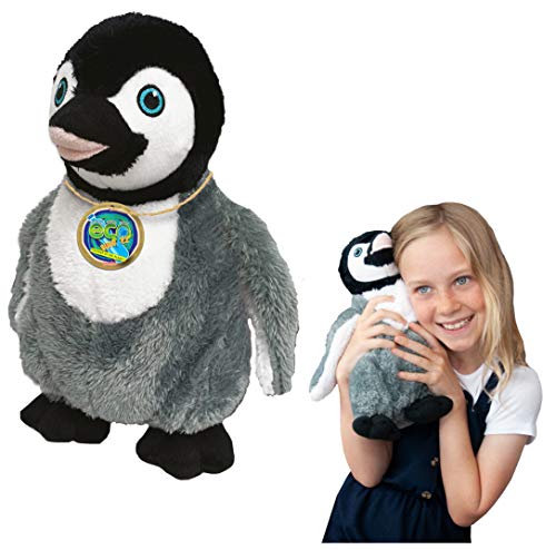 EcoBuddiez - Pinguin von Deluxebase. Großes 30cm weiches Plüschtier aus recycelten Plastikflaschen. Umweltfreundliches kuscheliges Geschenk für Kinder und süß Stofftier für Kleinkinder. von EcoBuddiez