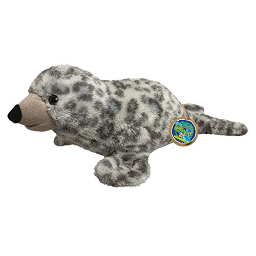 EcoBuddiez - Seehund von Deluxebase. Mittelgroß 40cm weiches Plüschtier aus recycelten Plastikflaschen. Umweltfreundliches kuscheliges Geschenk für Kinder und süß Stofftier für Kleinkinder. von EcoBuddiez