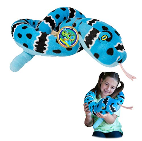 EcoBuddiez Sssnakes - Blau Klapperschlange von Deluxebase. 140cm Plüschtier. Weicher und kuschelig Plüsch aus recycelten Plastikflaschen. Perfektes umweltfreundliches kuschelig Geschenk für Kinder. EcoBuddiez Sssnakes - Blau Klapperschlange von Deluxebase. 140cm Plüschtier. Weicher und kuschelig Plüsch aus recycelten Plastikflaschen. Perfektes umweltfreundliches kuschelig Geschenk für Kinder. von EcoBuddiez