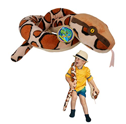 EcoBuddiez Sssnakes - Burmesische Python von Deluxebase. 140cm Plüschtier. Weicher und kuschelig Plüsch aus recycelten Plastikflaschen. Perfektes umweltfreundliches kuschelig Geschenk für Kinder. EcoBuddiez Sssnakes - Burmesische Python von Deluxebase. 140cm Plüschtier. Weicher und kuschelig Plüsch aus recycelten Plastikflaschen. Perfektes umweltfreundliches kuschelig Geschenk für Kinder. von EcoBuddiez