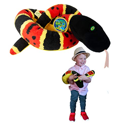 EcoBuddiez Sssnakes - Korallenschlange von Deluxebase. 140cm Plüschtier. Weicher und kuschelig Plüsch aus recycelten Plastikflaschen. Perfektes umweltfreundliches kuschelig Geschenk für Kinder. EcoBuddiez Sssnakes - Korallenschlange von Deluxebase. 140cm Plüschtier. Weicher und kuschelig Plüsch aus recycelten Plastikflaschen. Perfektes umweltfreundliches kuschelig Geschenk für Kinder. von EcoBuddiez