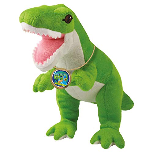 EcoBuddiez - T-Rex von Deluxebase. Mittelgroß 20cm weiches Plüschtier aus recycelten Plastikflaschen. Umweltfreundliches kuscheliges Geschenk für Kinder und süß Stofftier für Kleinkinder. von EcoBuddiez