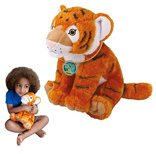 EcoBuddiez - Tiger von Deluxebase. Großes 30cm weiches Plüschtier aus recycelten Plastikflaschen. Umweltfreundliches kuscheliges Geschenk für Kinder und süß Stofftier für Kleinkinder. EcoBuddiez - Tiger von Deluxebase. Großes 30cm weiches Plüschtier aus recycelten Plastikflaschen. Umweltfreundliches kuscheliges Geschenk für Kinder und süß Stofftier für Kleinkinder. von EcoBuddiez