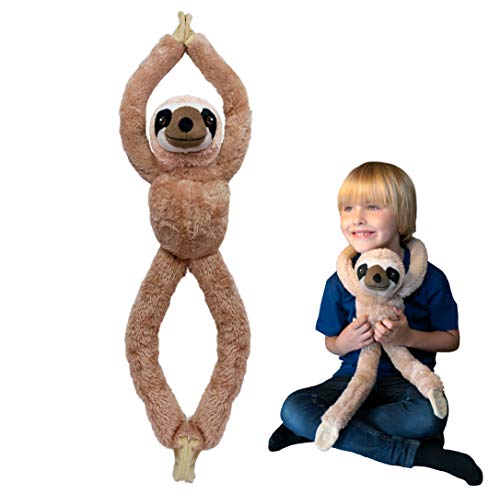 EcoBuddiez Tree Huggers - Faultier von Deluxebase. 72cm hängendes Stofftier aus recycelten Plastikflaschen. Umweltfreundliches und weiches Plüschtier und perfektes Kuschelgeschenk für Kinder. von EcoBuddiez