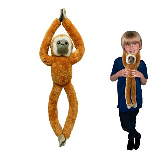 EcoBuddiez Tree Huggers - Gibbon von Deluxebase. 72cm hängendes Stofftier aus recycelten Plastikflaschen. Umweltfreundliches und weiches Plüschtier und perfektes Kuschelgeschenk für Kinder. von EcoBuddiez