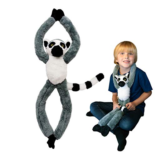 EcoBuddiez Tree Huggers - Kattas von Deluxebase. 72cm hängendes Stofftier aus recycelten Plastikflaschen. Umweltfreundliches und weiches Plüschtier und perfektes Kuschelgeschenk für Kinder. von EcoBuddiez