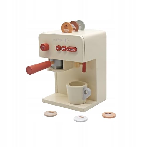 AMPQ Kaffeemaschine Kinder Holz 8-Teile - Spielküche Zubehör Holz für Mädchen und Jungen ab 2 3 4 5 Jahren - Holzspielzeug Küche Kaffeeservice Spielset AMPQ Kaffeemaschine Kinder Holz 8-Teile - Spielküche Zubehör Holz für Mädchen und Jungen ab 2 3 4 5 Jahren - Holzspielzeug Küche Kaffeeservice Spielset von EcoTraps