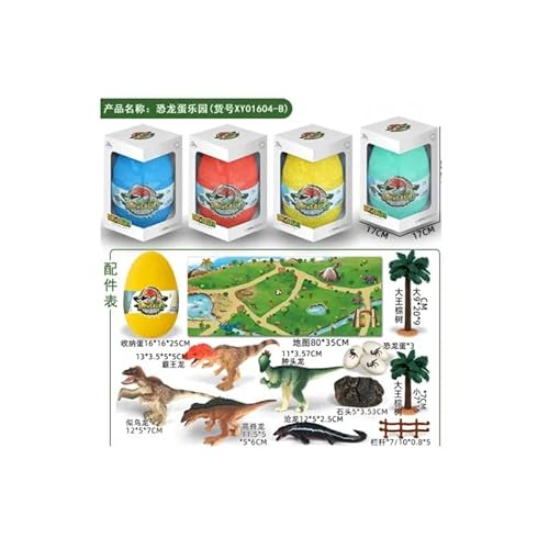 EcoTraps AMPQ Dinosaurier Spielzeug Set - 5 Verschiedenen Dinosaurier Figuren und Aktivität Spielmatte mit Zubehör - Dino Spielzeug ab 3 4 5 6 7 Jahre von EcoTraps