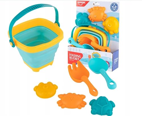 EcoTraps AMPQ Sandkasten Spielzeug Sandspielzeug Set 6-Teilig - Spielstabil Sandspielzeug für Jungen und Mädchen ab 1 2 3 4 5 Jahren - Sand Spielzeug von EcoTraps