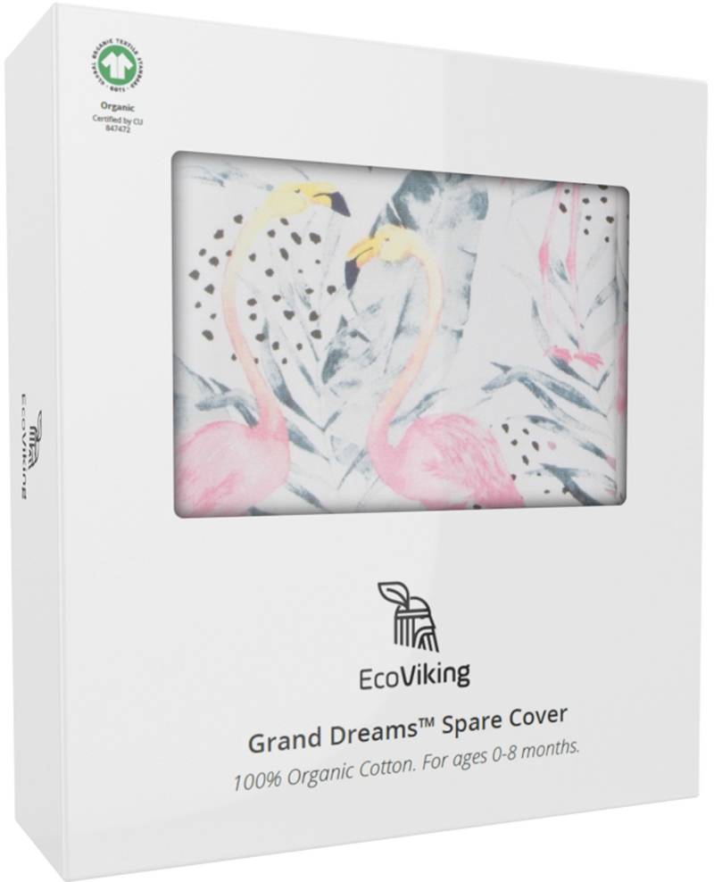 EcoViking Organic Babynest Bezug Flamingo Dreams von EcoViking