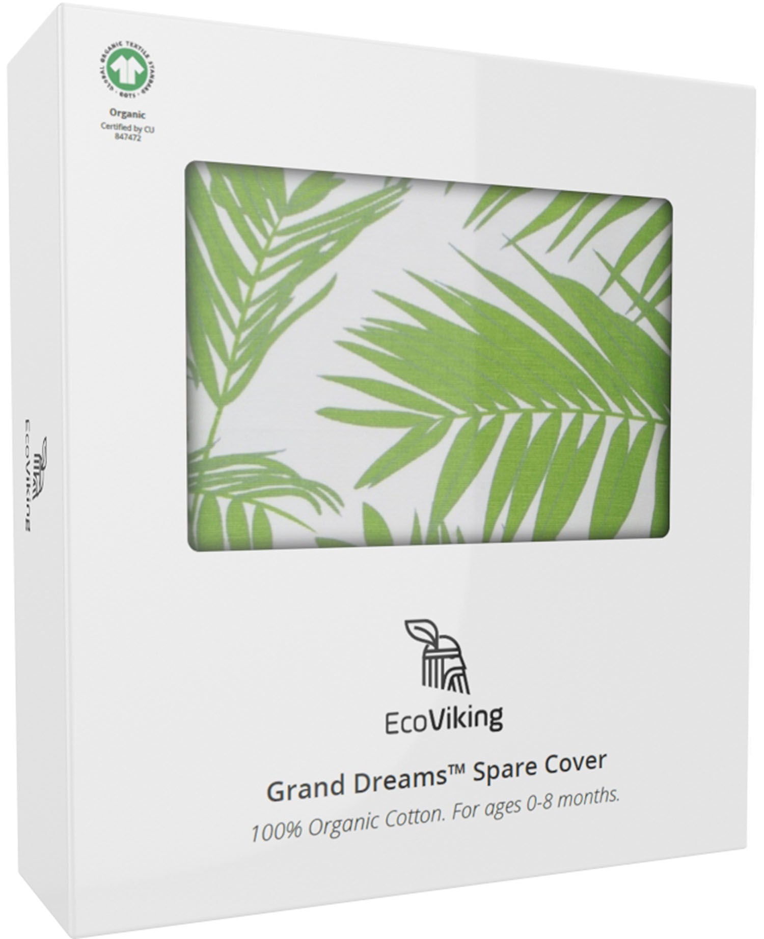 EcoViking Organic Babynest Bezug Natural Green von EcoViking