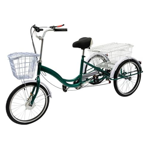 20 Zoll 3-Rad-Fahrräder,6 Gang,3-Rad-Fahrrad mit Korb und Einkaufskorb,Dreirad-Fahrrad für Erwachsene mit Einer Körpergröße von 4,76-5,58 Fuß und Ältere Menschen Geeignet 20 Zoll 3-Rad-Fahrräder,6 Gang,3-Rad-Fahrrad mit Korb und Einkaufskorb,Dreirad-Fahrrad für Erwachsene mit Einer Körpergröße von 4,76-5,58 Fuß und Ältere Menschen Geeignet von Ecoggeder