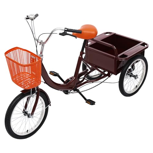 20 Zoll Dreirad,Dreirad-Fahrrad mit Korb Und Einkaufskorb,3-Rad-Fahrrad für Männer,Frauen,Ältere Menschen und Erwachsene,5,09-5,74ft Groß Sind und Weniger Als 330 Lbs Wiegen 20 Zoll Dreirad,Dreirad-Fahrrad mit Korb Und Einkaufskorb,3-Rad-Fahrrad für Männer,Frauen,Ältere Menschen und Erwachsene,5,09-5,74ft Groß Sind und Weniger Als 330 Lbs Wiegen von Ecoggeder