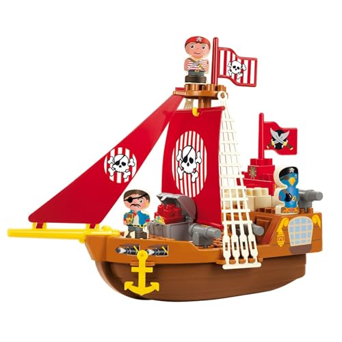 Ecoiffier - 3023 - Piratenschiff Aprick - Bauspiel für Kinder - ab 18 Monaten - Made in France von Ecoiffier