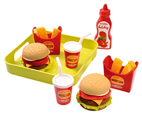 Ecoiffier 957 - Hamburger Set mit Tablett von Ecoiffier